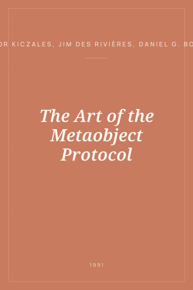 Portada de The Art of the Metaobject Protocol