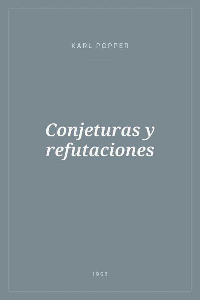 Portada de Conjeturas y refutaciones