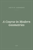 Portada de A Course in Modern Geometries