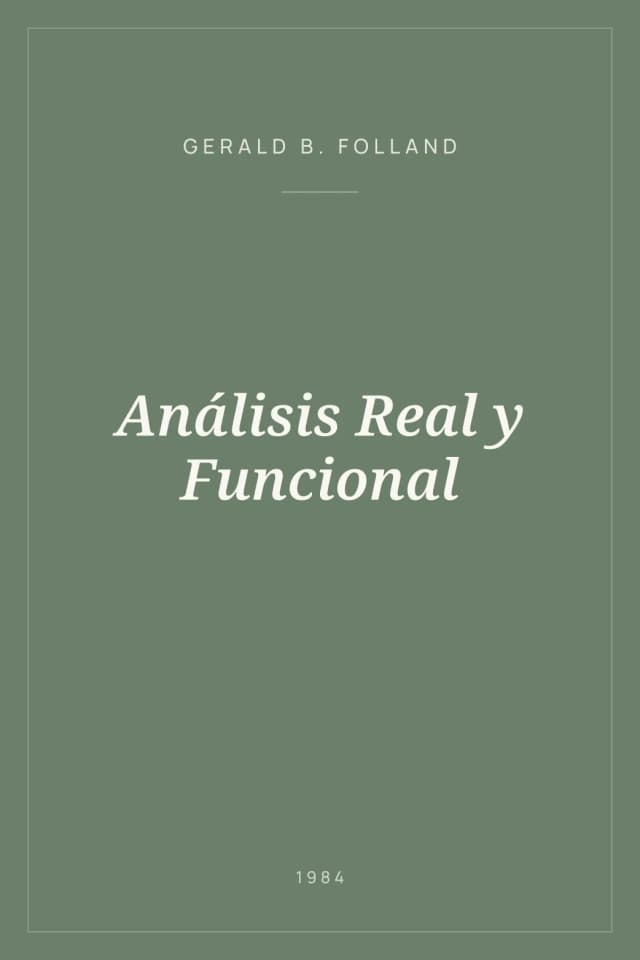 Portada de Análisis Real y Funcional
