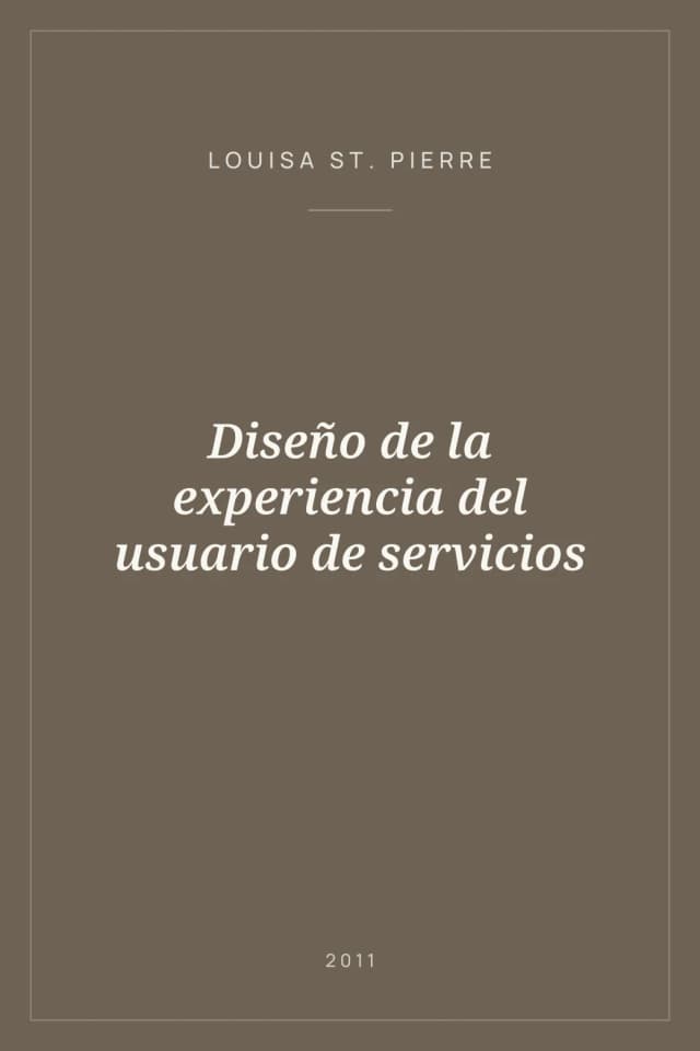 Portada de Diseño de la experiencia del usuario de servicios