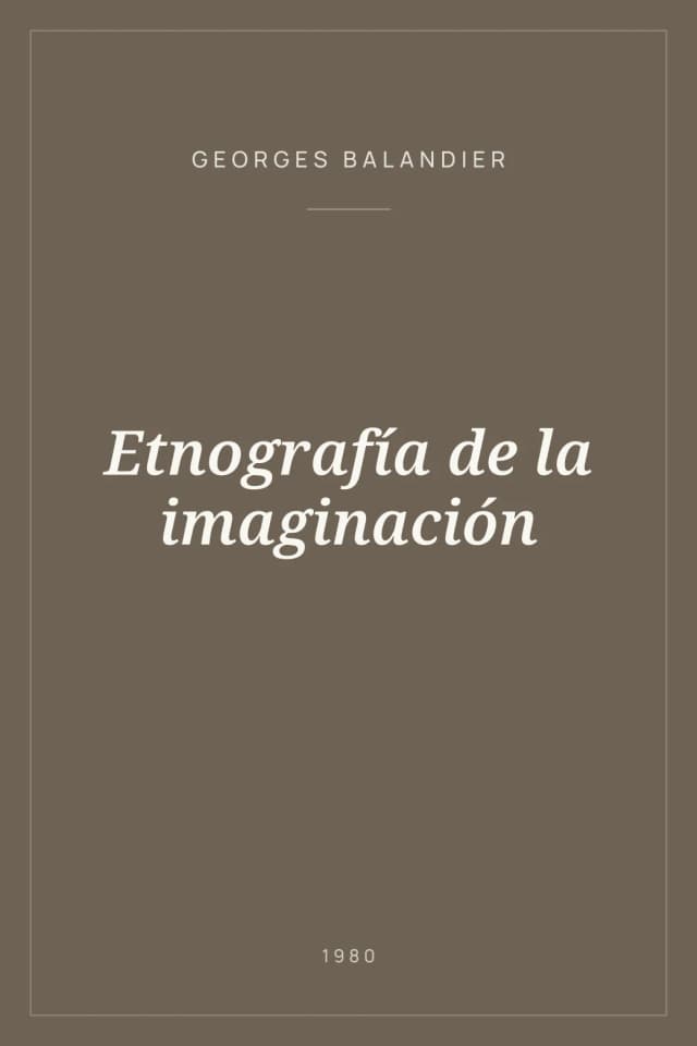 Portada de Etnografía de la imaginación