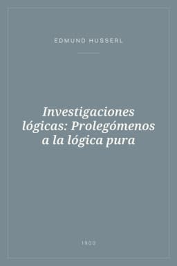 Portada de Investigaciones lógicas: Prolegómenos a la lógica pura