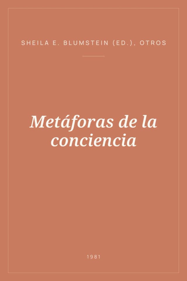 Portada de Metáforas de la conciencia