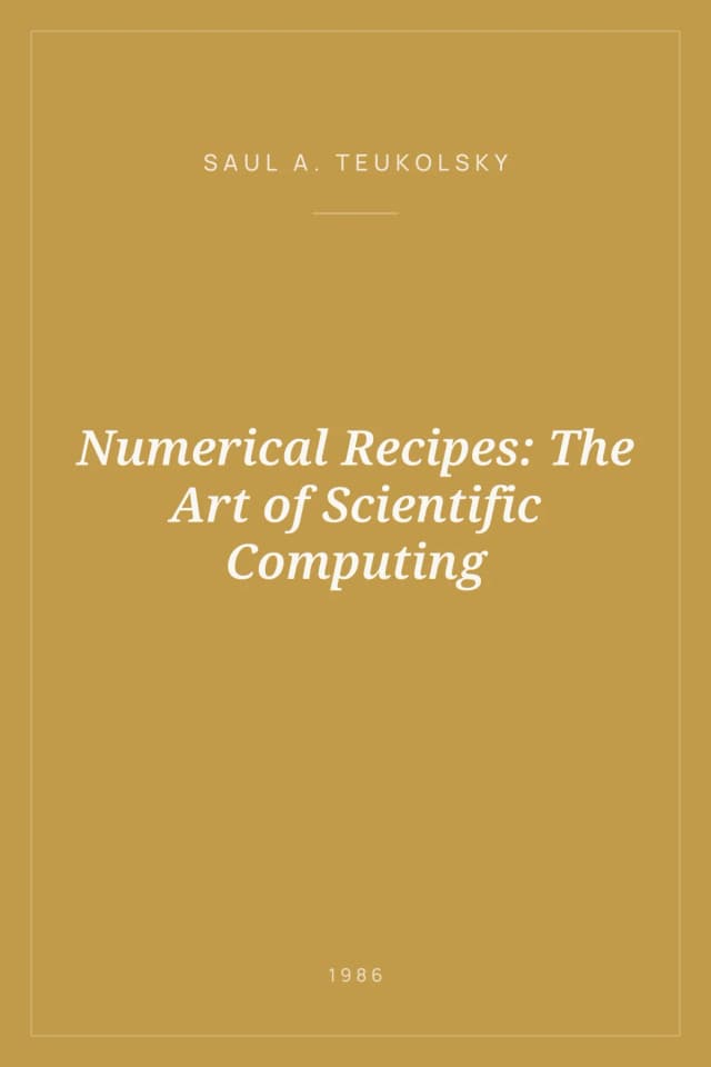 Portada de Numerical Recipes: The Art of Scientific Computing