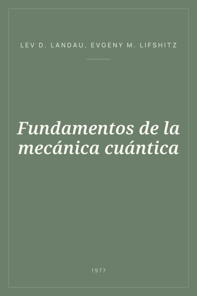 Portada de Fundamentos de la mecánica cuántica