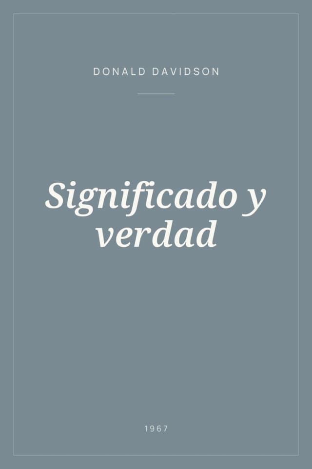 Portada de Significado y verdad