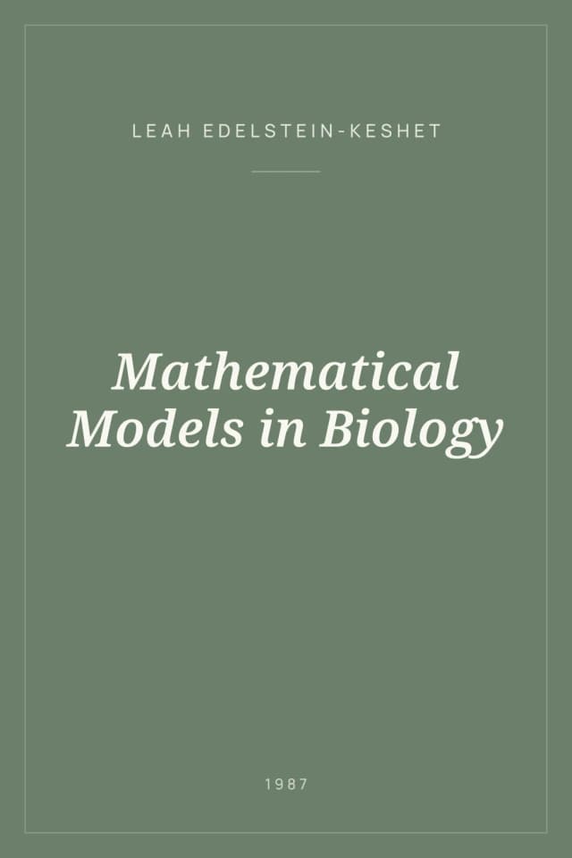 Portada de Mathematical Models in Biology