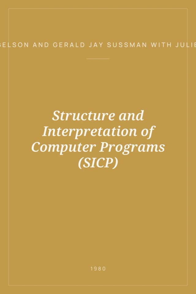 Portada de Structure and Interpretation of Computer Programs (SICP)
