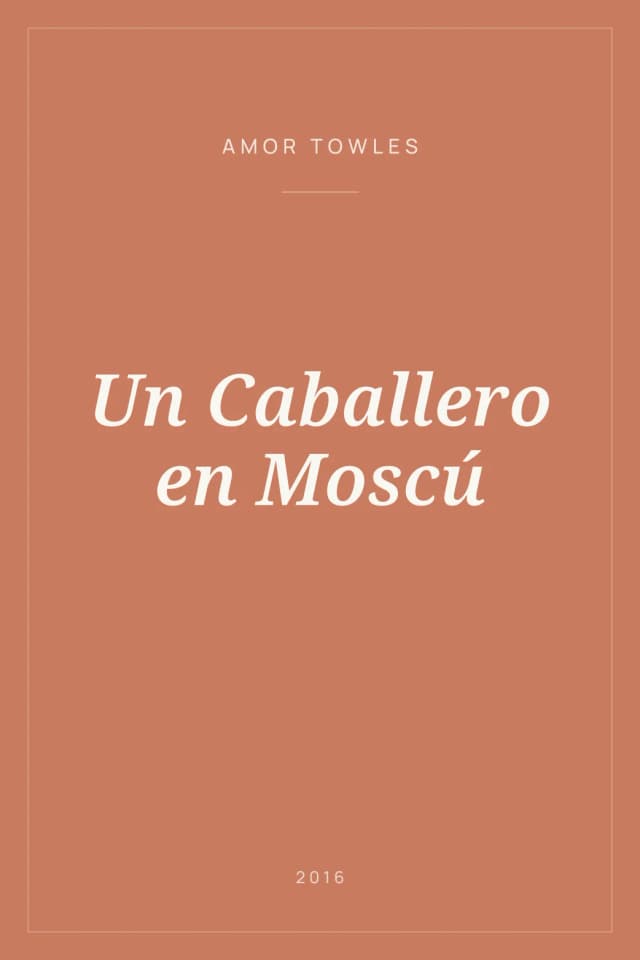 Portada de Un Caballero en Moscú