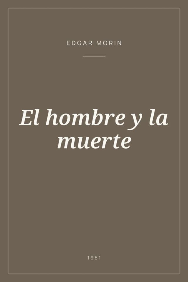 Portada de El hombre y la muerte