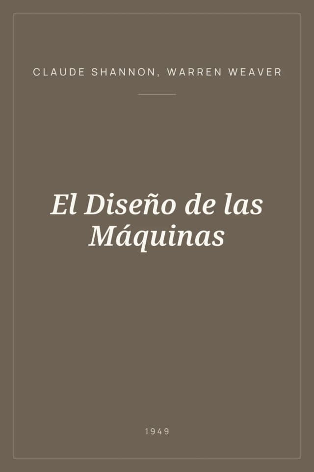 Portada de El Diseño de las Máquinas