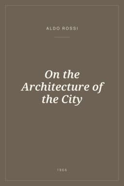 Portada de On the Architecture of the City