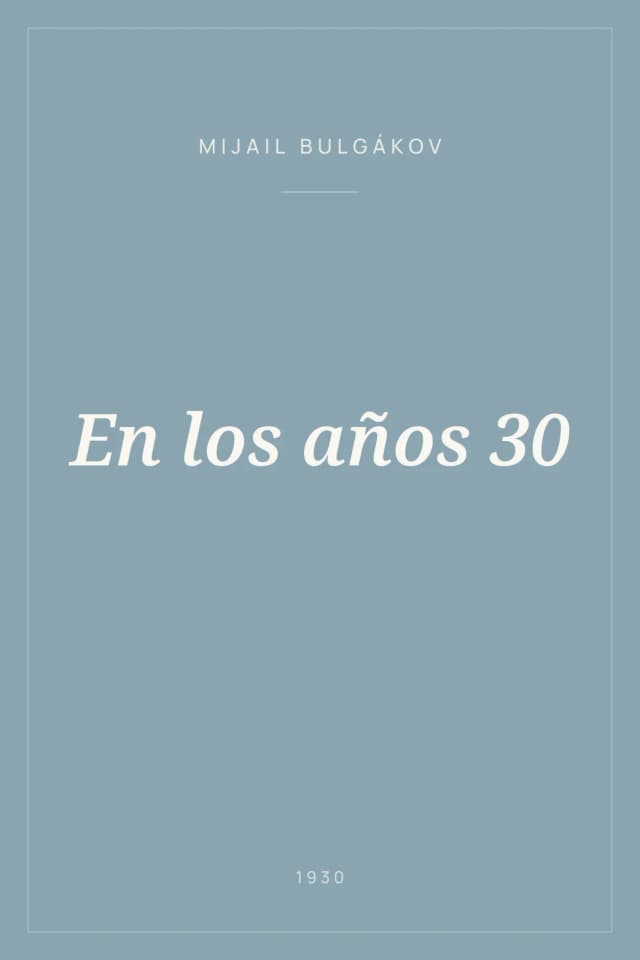Portada de En los años 30