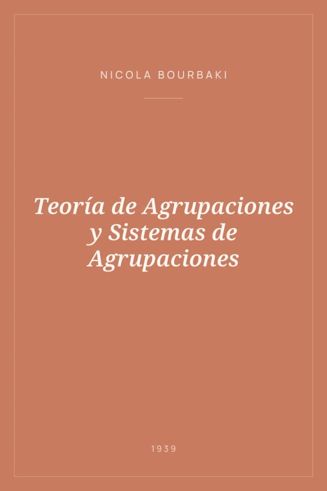 Portada de Teoría de Agrupaciones y Sistemas de Agrupaciones