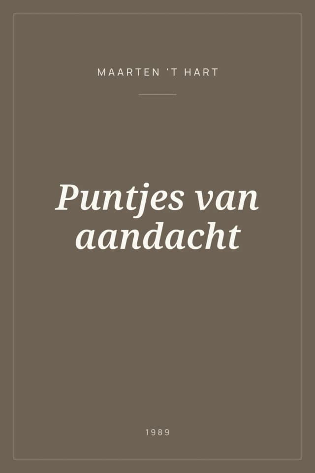 Portada de Puntjes van aandacht