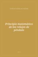 Portada de Principio matemático de los relojes de péndulo