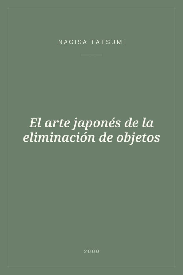 Portada de El arte japonés de la eliminación de objetos