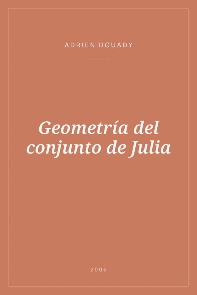 Portada de Geometría del conjunto de Julia