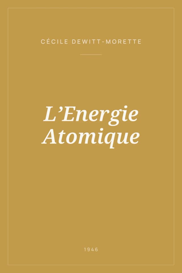 Portada de L’Energie Atomique