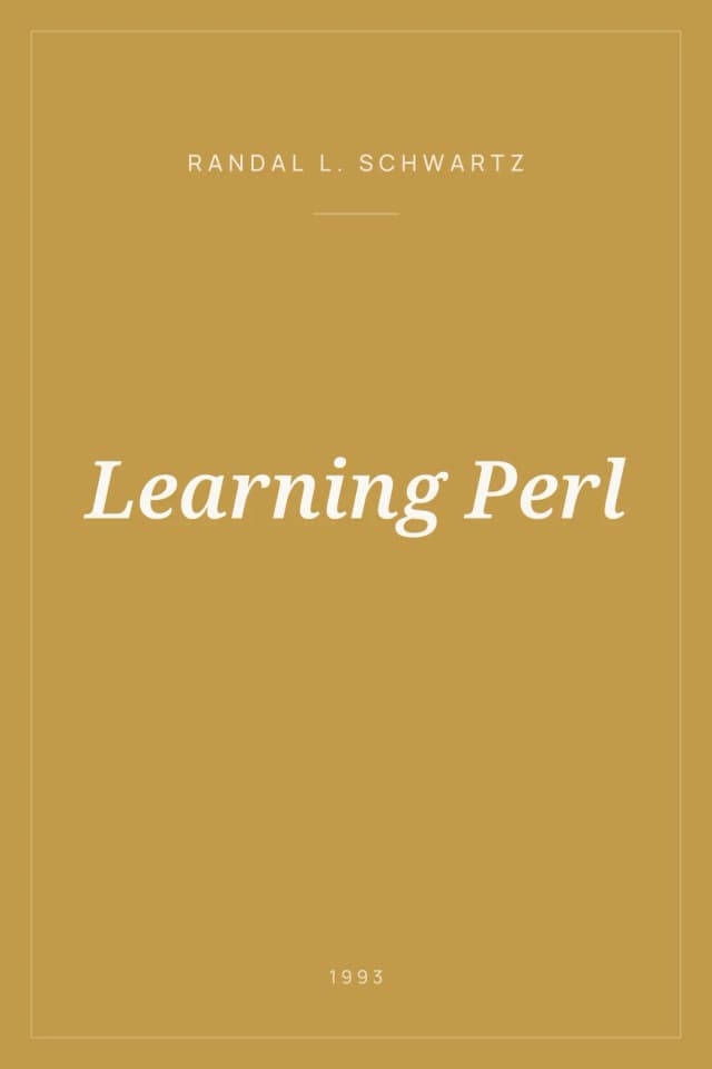 Portada de Learning Perl