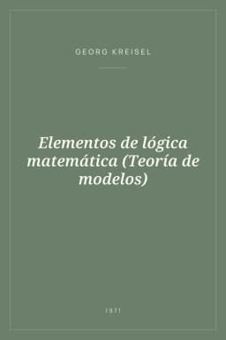 Portada de Elementos de lógica matemática (Teoría de modelos)