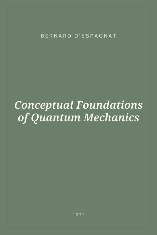 Portada de Conceptual Foundations of Quantum Mechanics