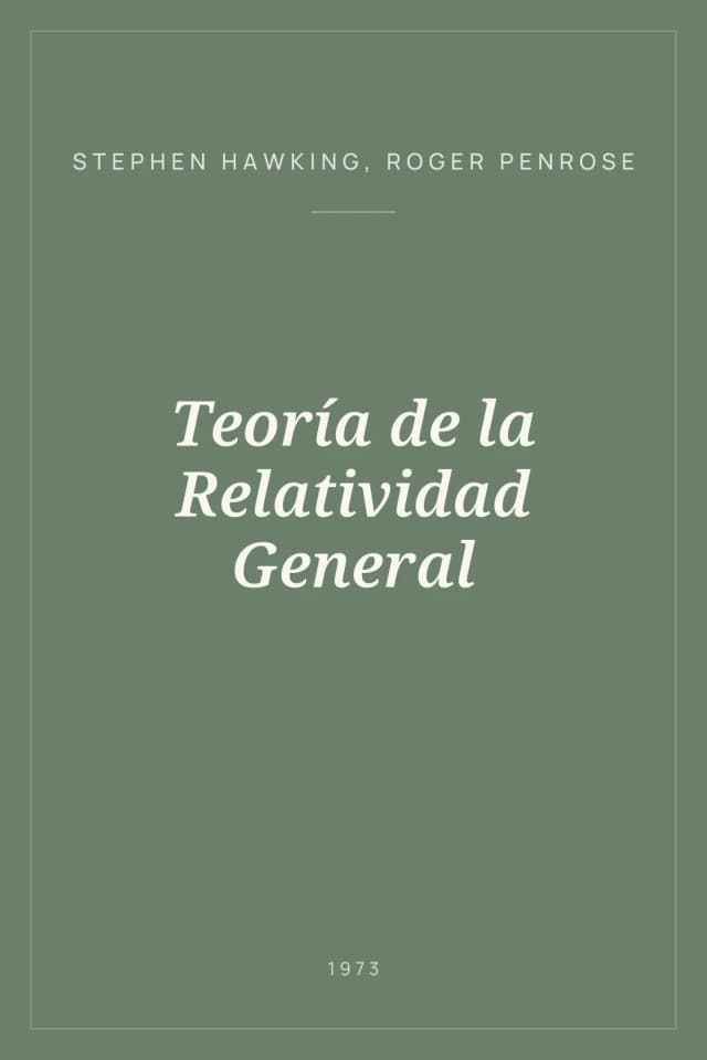 Portada de Teoría de la Relatividad General