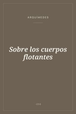 Portada de Sobre los cuerpos flotantes