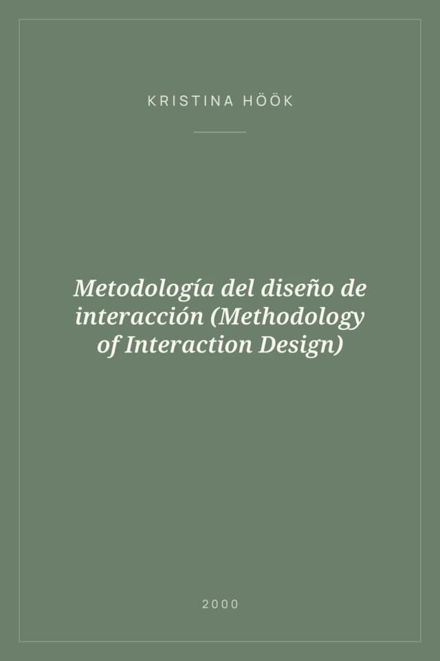 Portada de Metodología del diseño de interacción (Methodology of Interaction Design)