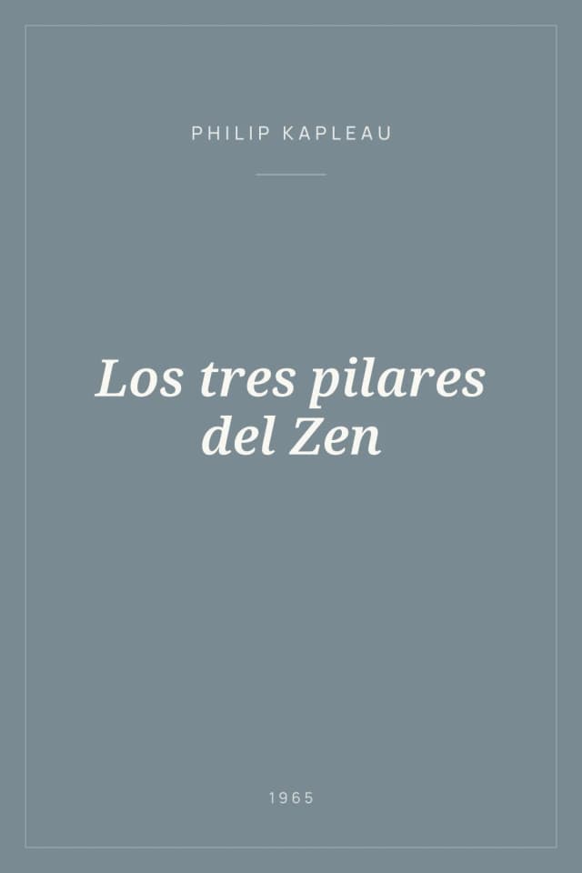 Portada de Los tres pilares del Zen