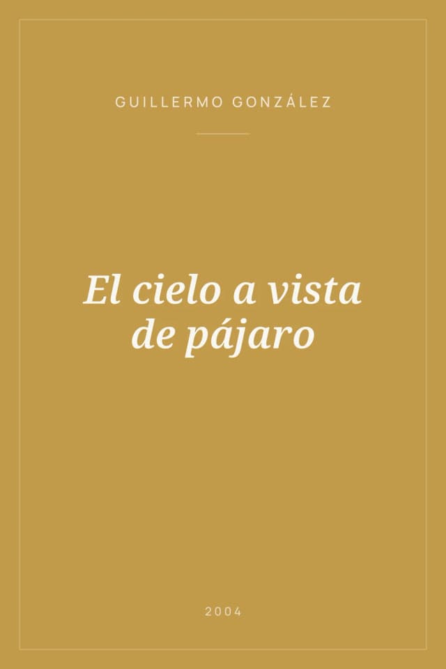 Portada de El cielo a vista de pájaro