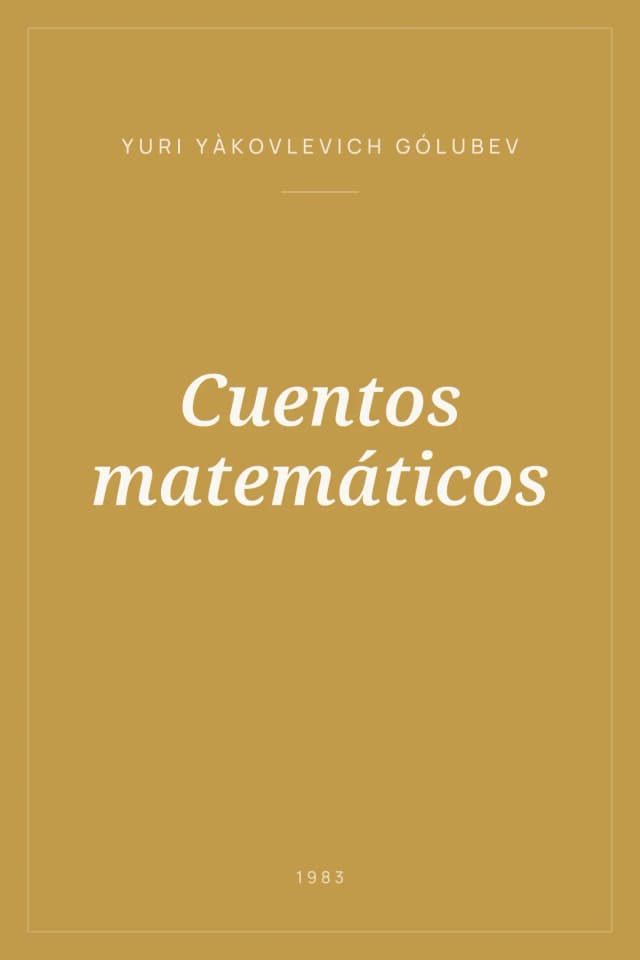 Portada de Cuentos matemáticos