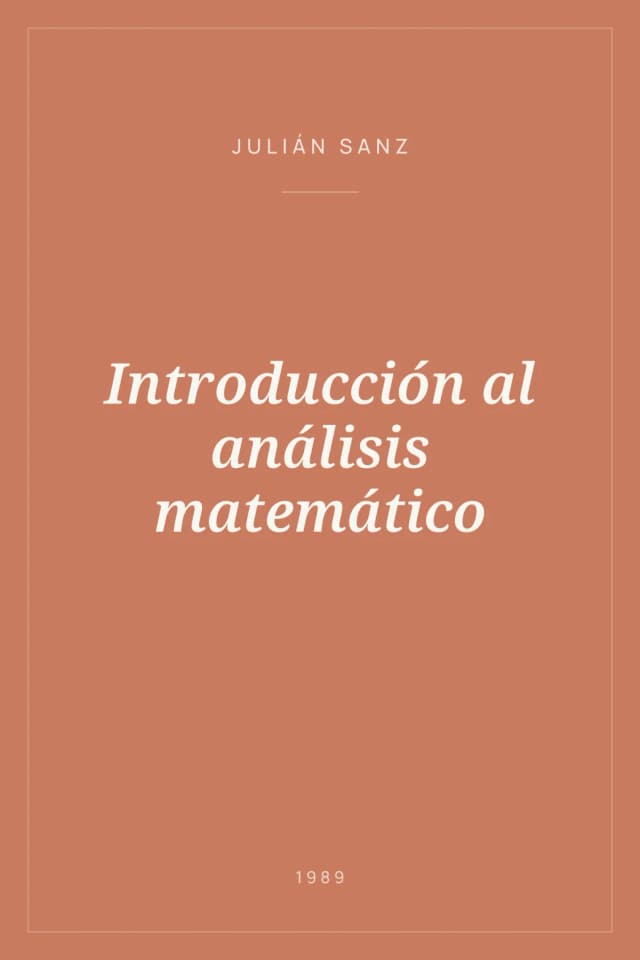 Portada de Introducción al análisis matemático