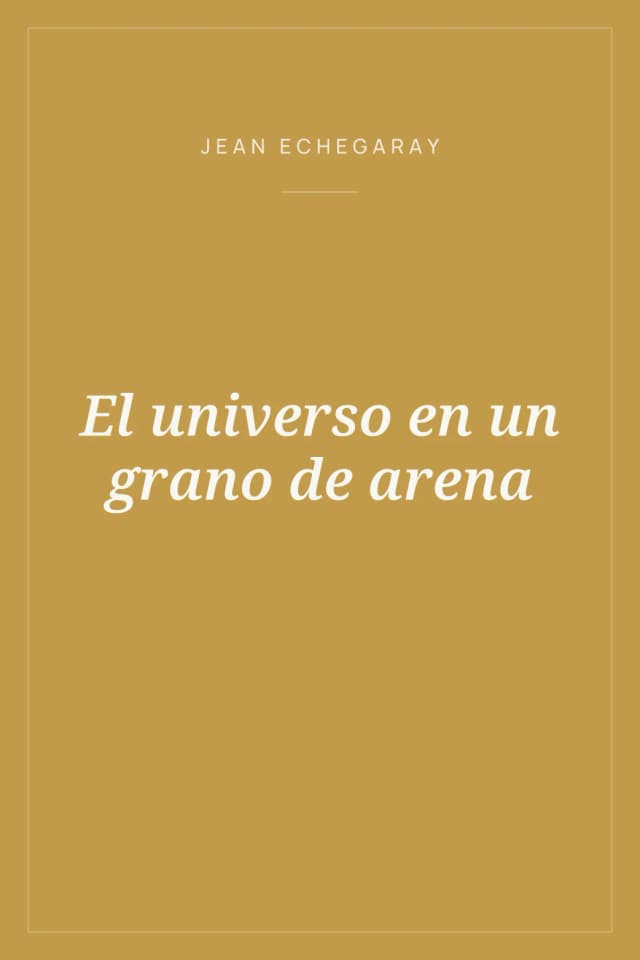 Portada de El universo en un grano de arena