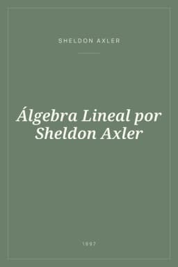 Portada de Álgebra Lineal por Sheldon Axler