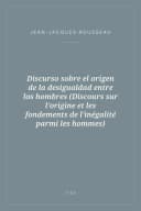 Portada de Discurso sobre el origen de la desigualdad entre los hombres (Discours sur l'origine et les fondements de l'inégalité parmi les hommes)