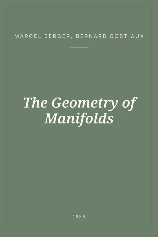 Portada de The Geometry of Manifolds