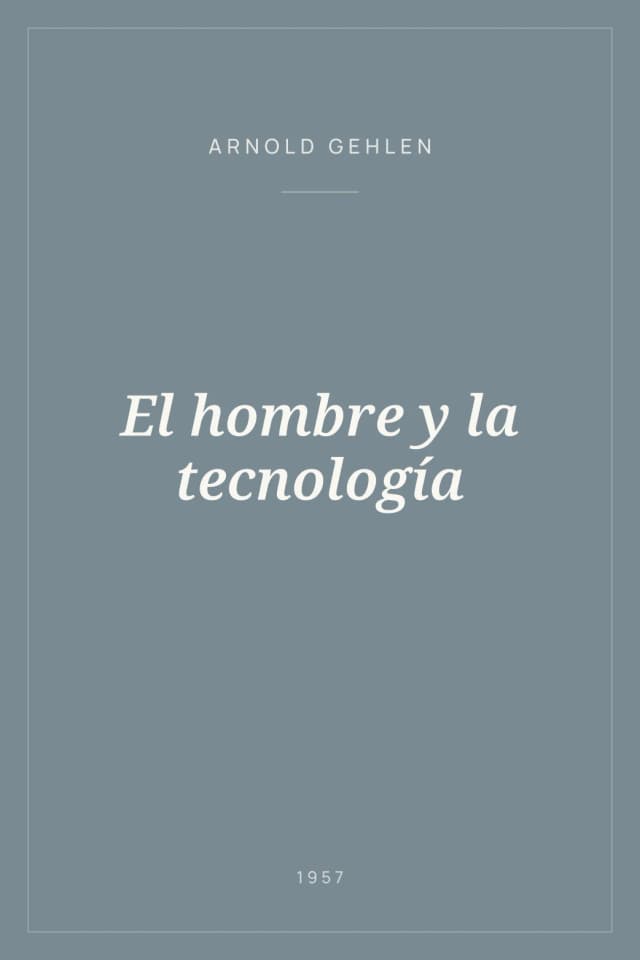Portada de El hombre y la tecnología