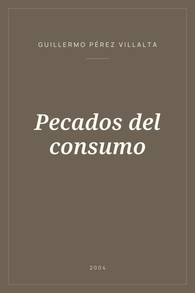 Portada de Pecados del consumo
