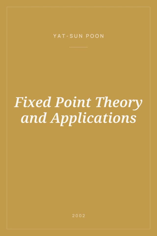 Portada de Fixed Point Theory and Applications