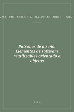Portada de Patrones de diseño: Elementos de software reutilizables orientado a objetos