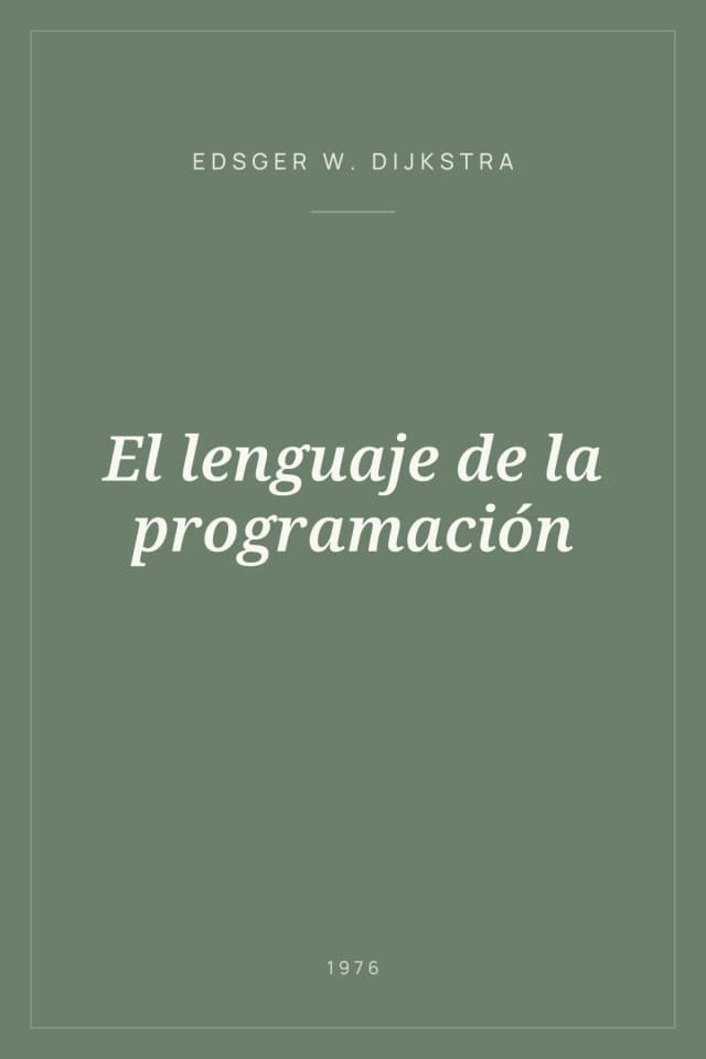 Portada de El lenguaje de la programación