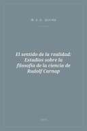 Portada de El sentido de la realidad: Estudios sobre la filosofía de la ciencia de Rudolf Carnap