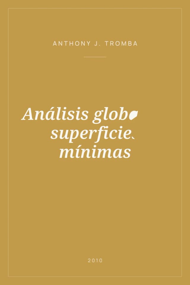Portada de Análisis global de superficies mínimas