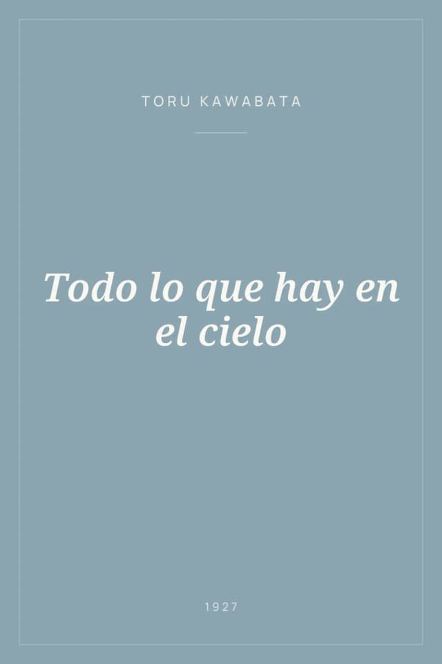 Portada de Todo lo que hay en el cielo