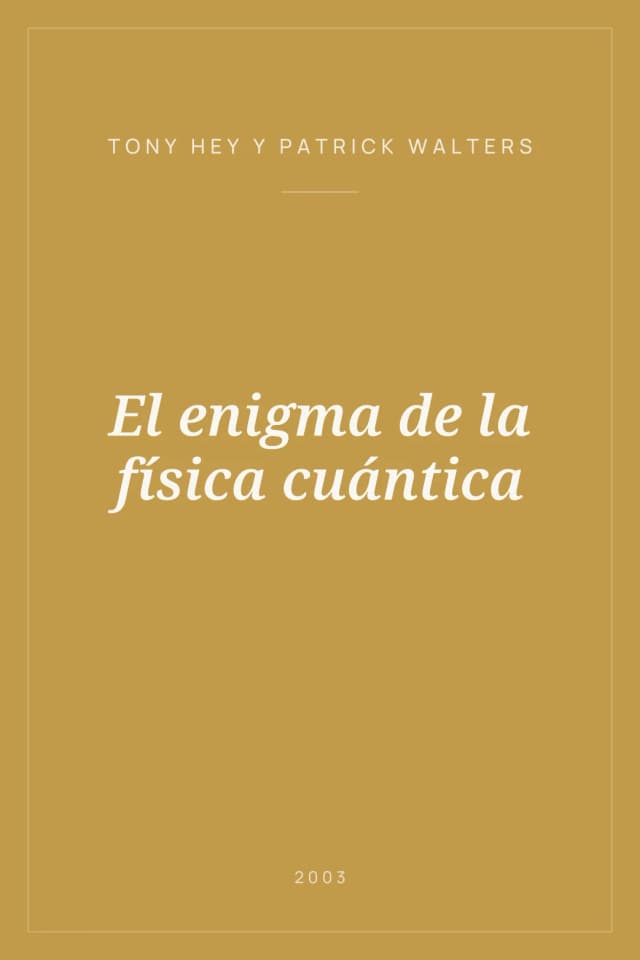 Portada de El enigma de la física cuántica
