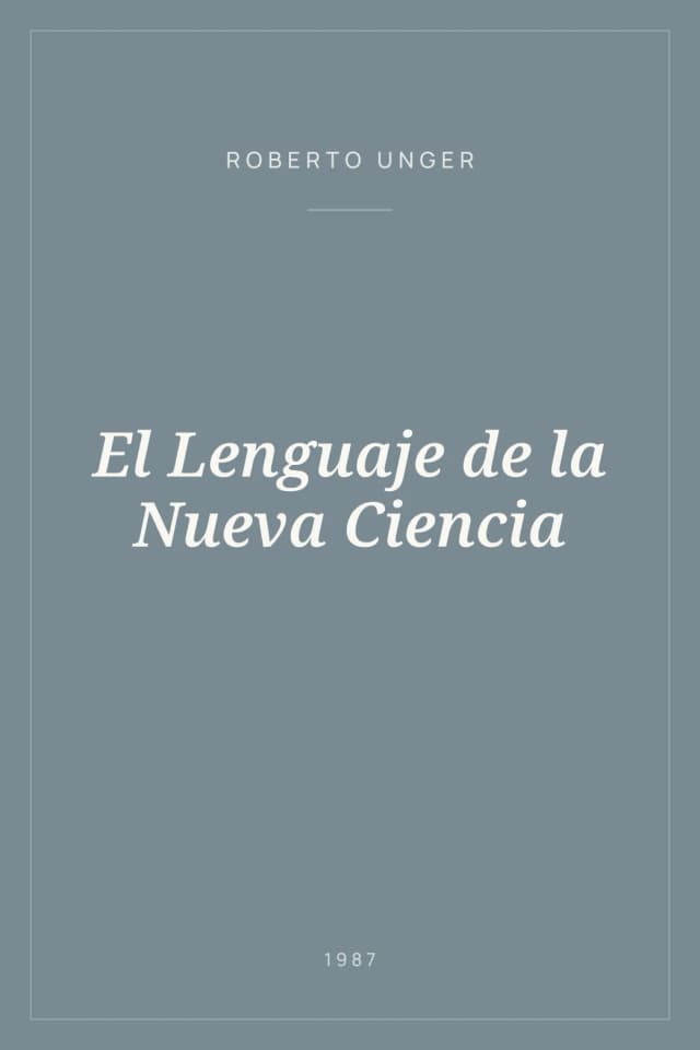 Portada de El Lenguaje de la Nueva Ciencia