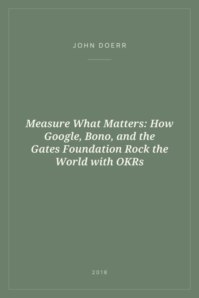 Portada de Measure What Matters: How Google, Bono, and the Gates Foundation Rock the World with OKRs
