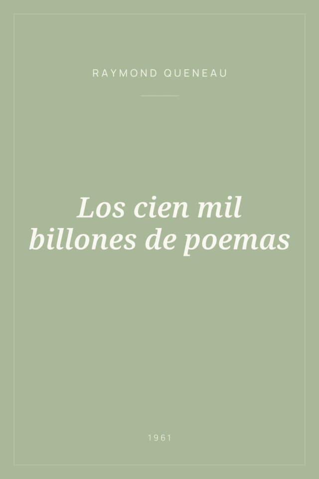 Portada de Los cien mil billones de poemas